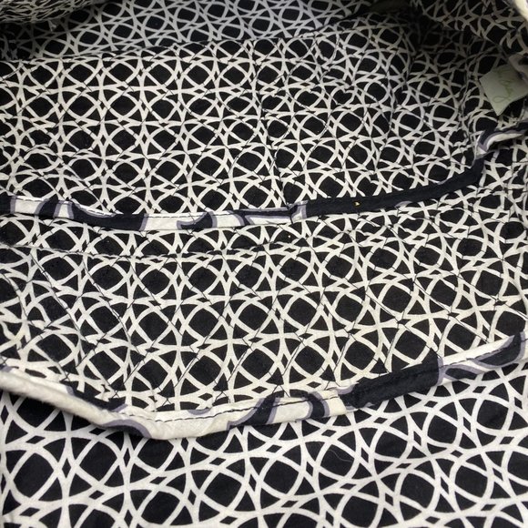 VERA BRADLEY Black & White Floral Messenger Bag - Picture 9 of 10